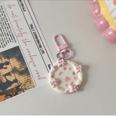 Cute Plate Pink Keychain